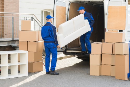 Man with van service in Kensington welcoming clients with efficiency