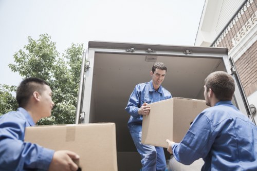 Kensington Man with Van team preparing for a rubbish collection