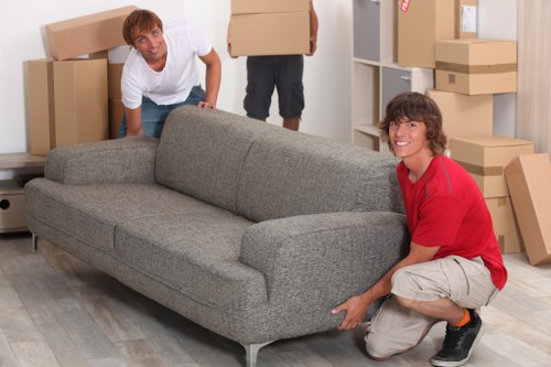 Team at work during a move