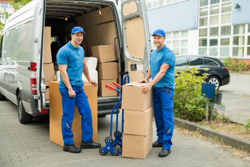 Customer interacting with Kensington man with van service